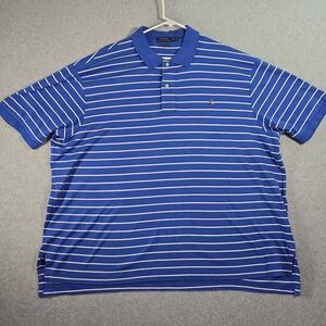 Polo Ralph Lauren Polo Shirt 2XB Sriped Performance Stretch Preppy Golf